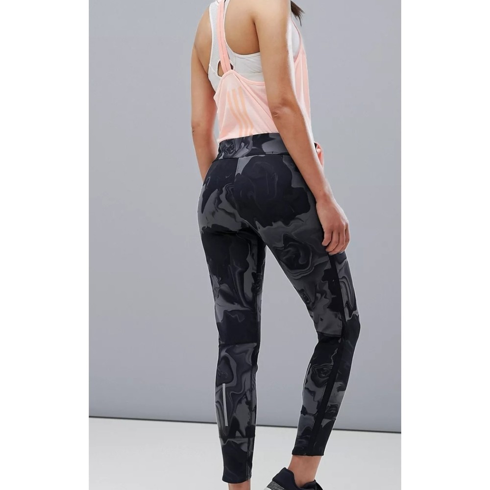 adidas Black and Gray Camouflage Leggings